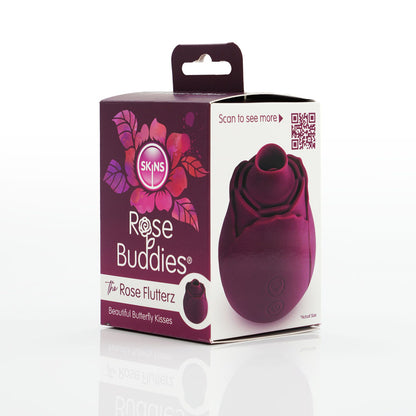 Skins Rose Buddies - The Rose Flutterz - Purple USB Rechargeable Flicking Rose Stimulator