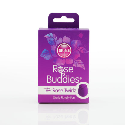 Skins Rose Buddies - The Rose Twirlz - Purple USB Rechargeable Twirling Rose Stimulator