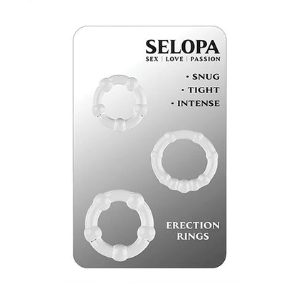 Selopa ERECTION RINGS - Clear Cock Rings - Set of 3