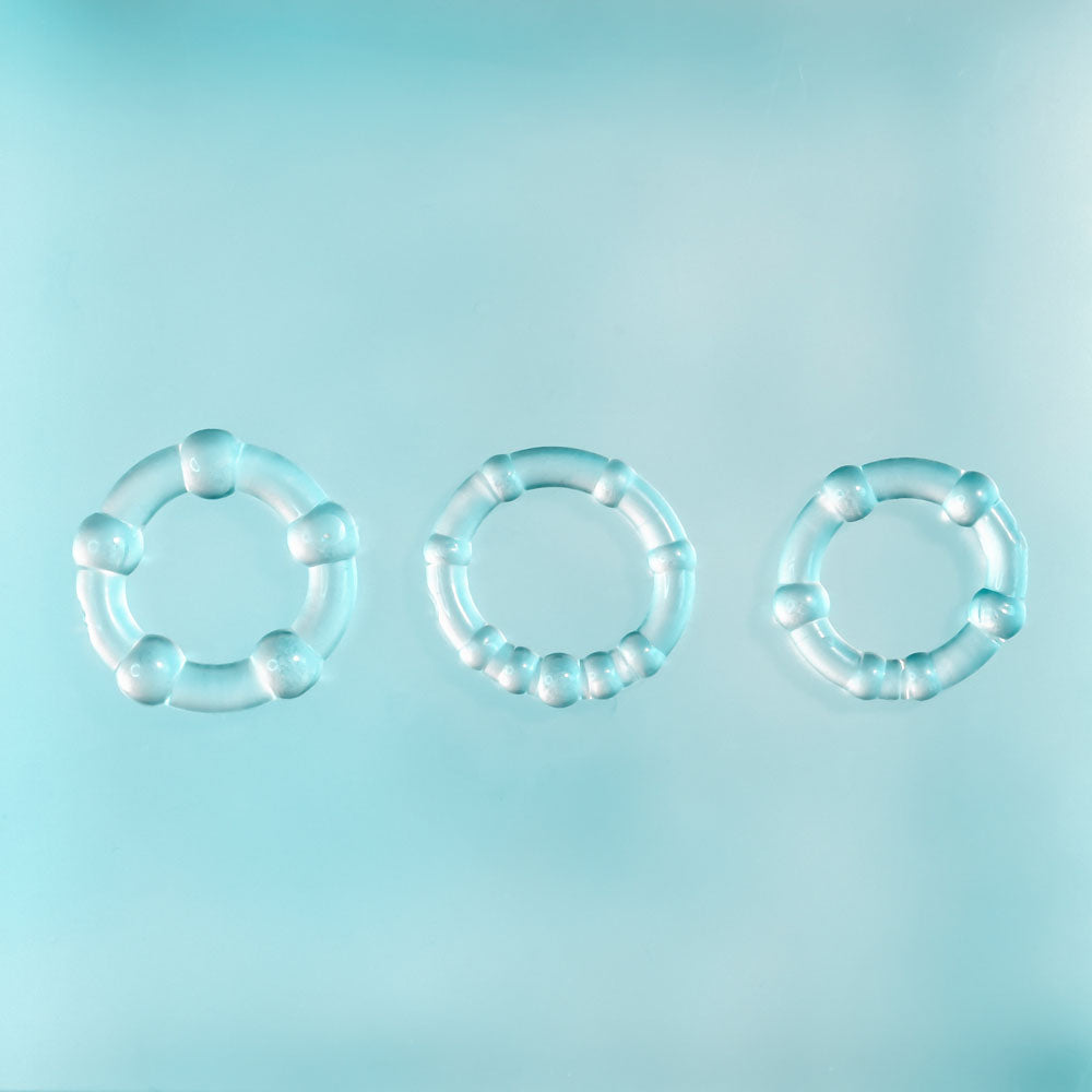 Selopa ERECTION RINGS - Clear Cock Rings - Set of 3