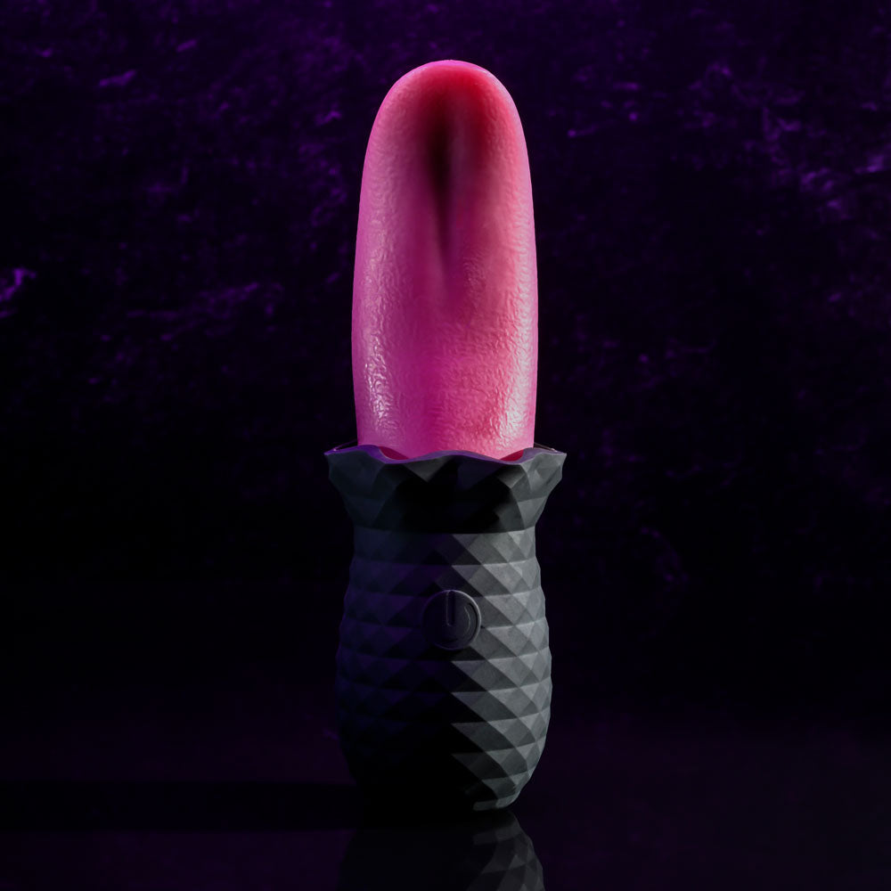 Selopa TONGUE TEASER - Pink/Black USB Rechargeable Vibrating Tongue Stimulator