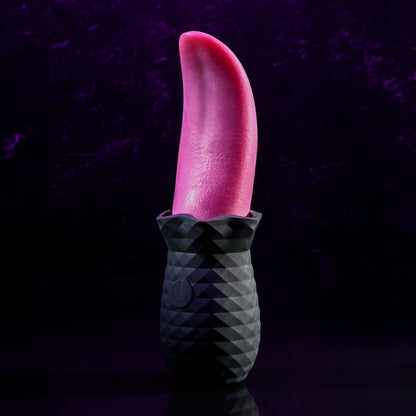 Selopa TONGUE TEASER - Pink/Black USB Rechargeable Vibrating Tongue Stimulator