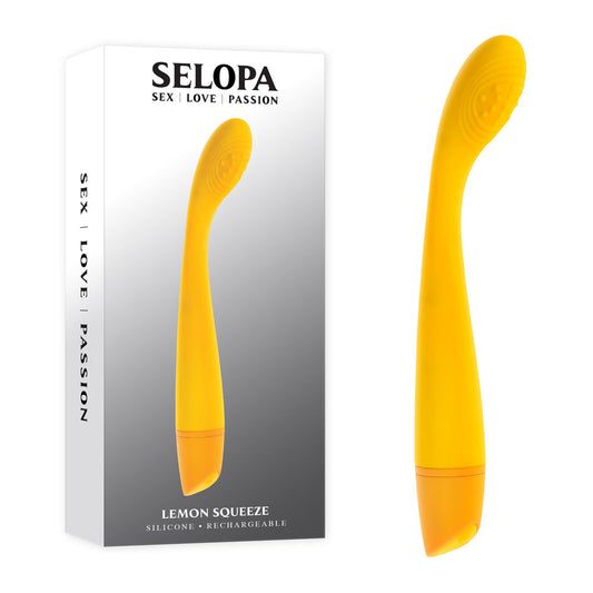 Selopa LEMON SQUEEZE - Yellow 18.4 cm USB Rechargeable Vibrator