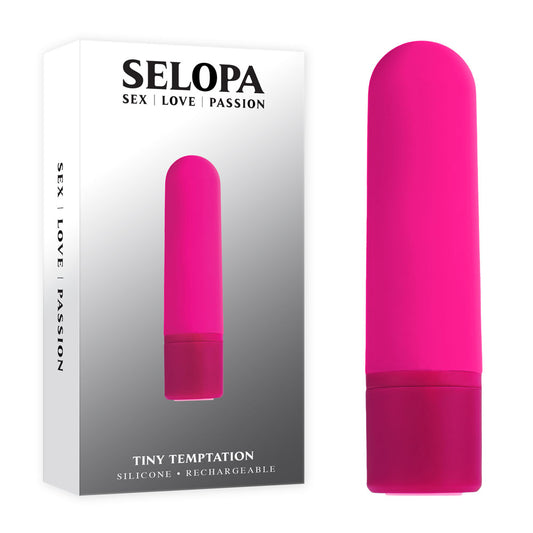 Selopa TINY TEMPTATION - Pink 9.2 cm USB Rechargeable Bullet