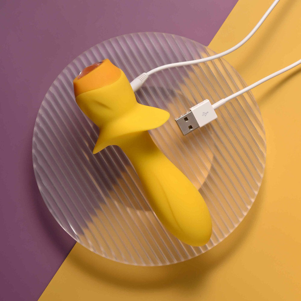 Selopa MELLOW YELLOW - Yellow 13.5 cm USB Rechargeable Vibrating Anal Plug