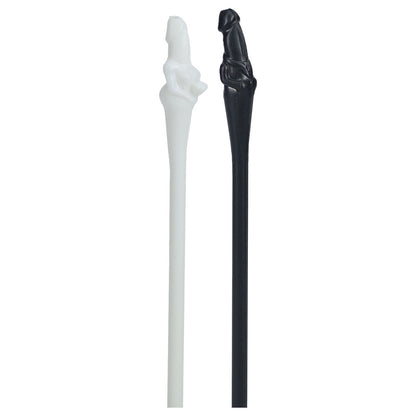 S-LINE The Dickheads - Couples Straws Black/White - Black/White Novelty Straws - 8 Pack