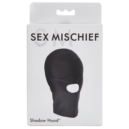 Sex & Mischief Shadow Hood - Black Hood with Mouth Opening