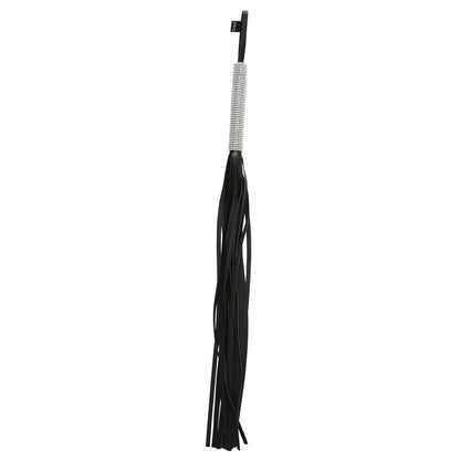 Sex & Mischief Sparkle Flogger - Black/Sparkle 78 cm Flogger Whip