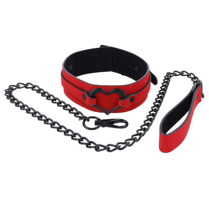 Sex & Mischief Amor Collar and Leash - Red Restraint