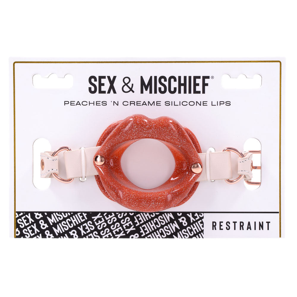 Sex & Mischief Peaches n CreaMe Silicone Lips - Peach Mouth Restraint