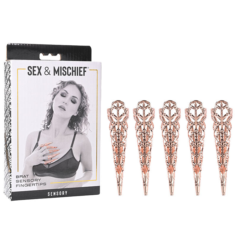 Sex & Mischief Brat Sensory Fingertips - Rose Gold - Set of 5