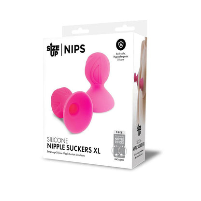 Size Up Silicone Nipple Suckers XL - Pink - Set of 2