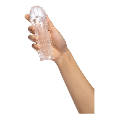 Size Up 1.5 Inch See-Thru Stretch Penis Extender - Clear 3.8 cm (1.5'') Penis Extension Sleeve