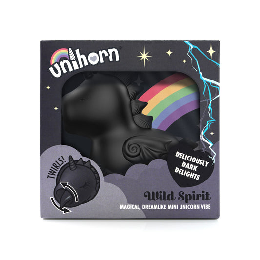 Unihorn - Wild Spirit - Black USB Rechargeable Flicking Stimulator