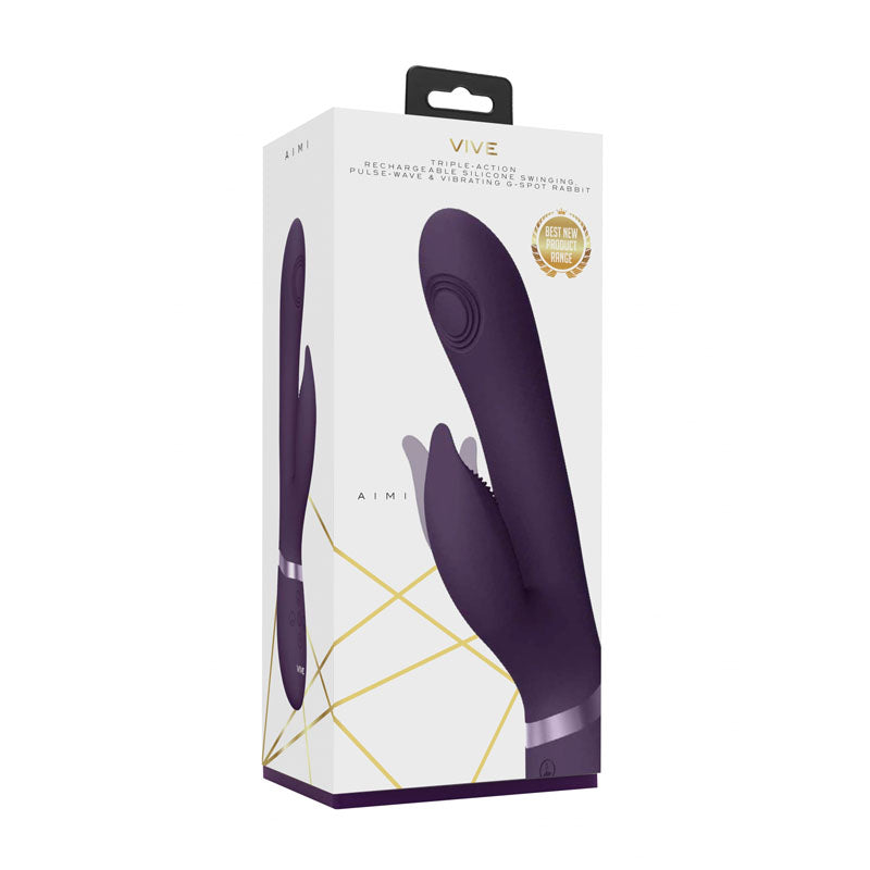 VIVE Aimi - Purple - Purple 22.3 cm USB Rechargeable Rabbit Vibrator