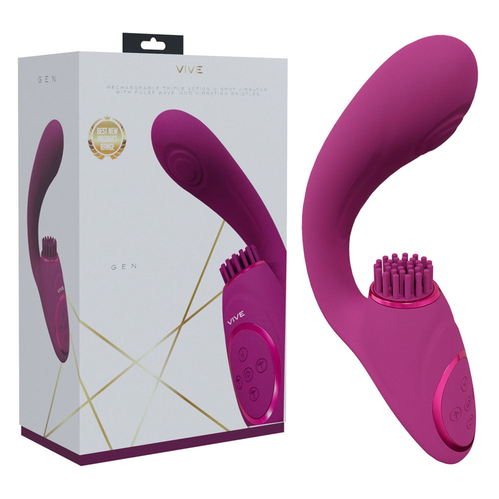 VIVE Gen - Pink - Pink USB Rechargeable Triple Motor Vibrator