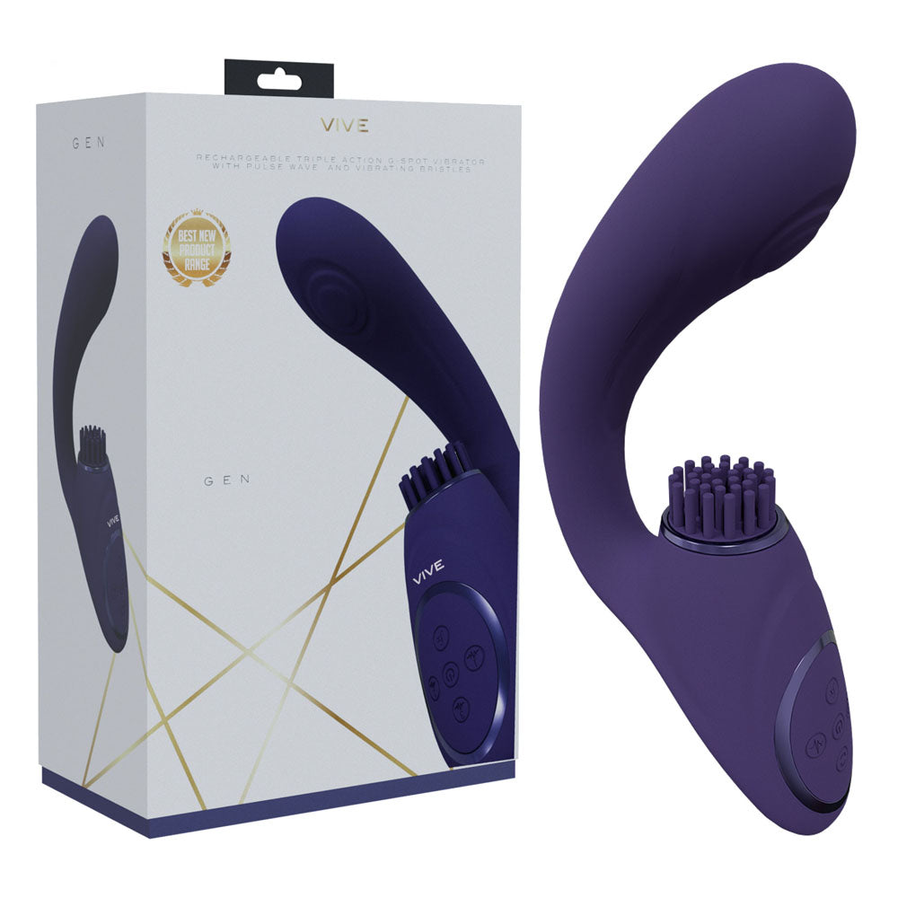 VIVE Gen - Purple - Purple USB Rechargeable Triple Motor Vibrator