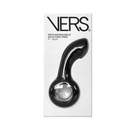 VERS Rechargeable Silicone P-Spot Vibe - Black 13 cm USB Rechargeable Prostate Massager