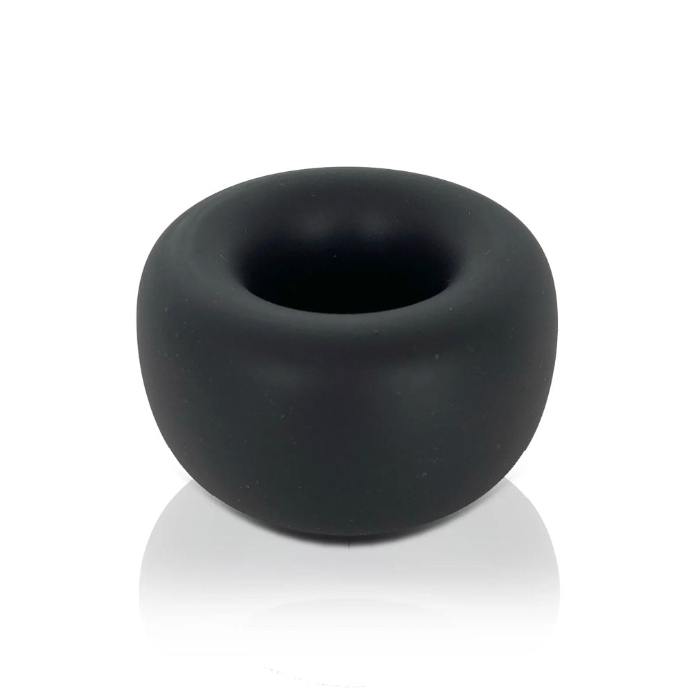 VERS Liquid Silicone Steel Motion Ball Stretcher - Black Ball Stretcher Ring with Steel Motion Balls