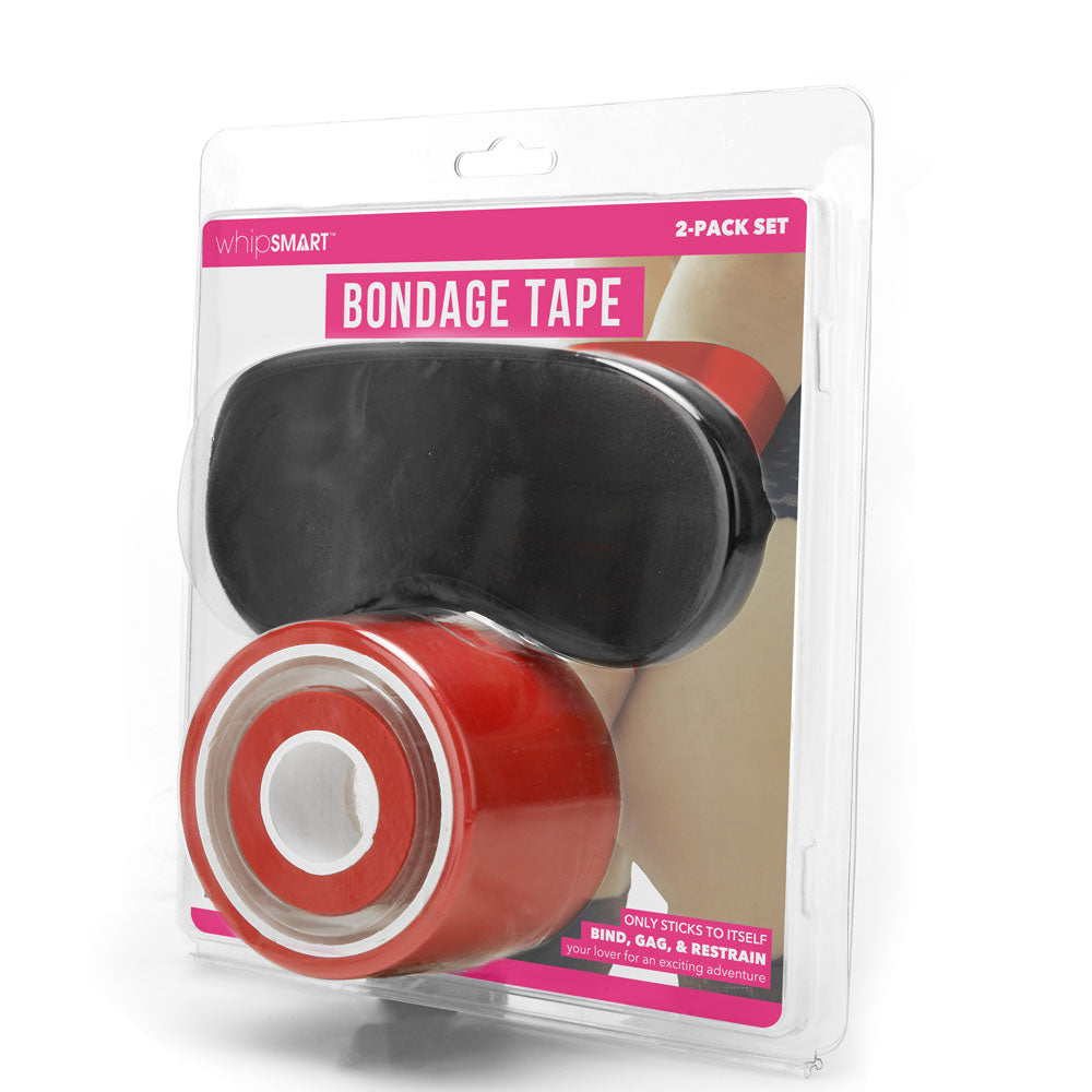 WhipSmart Bondage Tape - Red 30 Metre - With Bonus Eye Mask