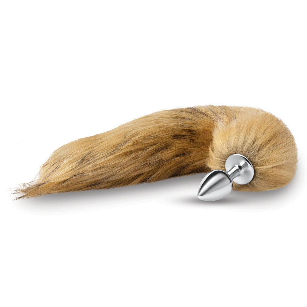 WhipSmart Furry Tales 14 Inch Brown Fox Tail - Metal 6.3 cm Butt Plug with Brown Fox Tail