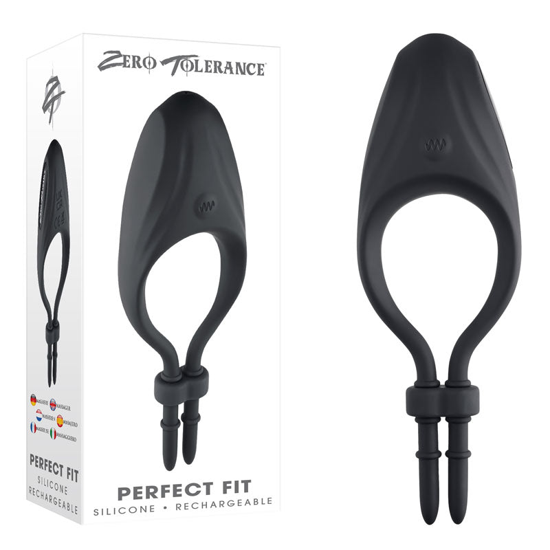 Zero Tolerance PERFECT FIT - Black USB Rechargeable Vibrating Lasso Cock Ring