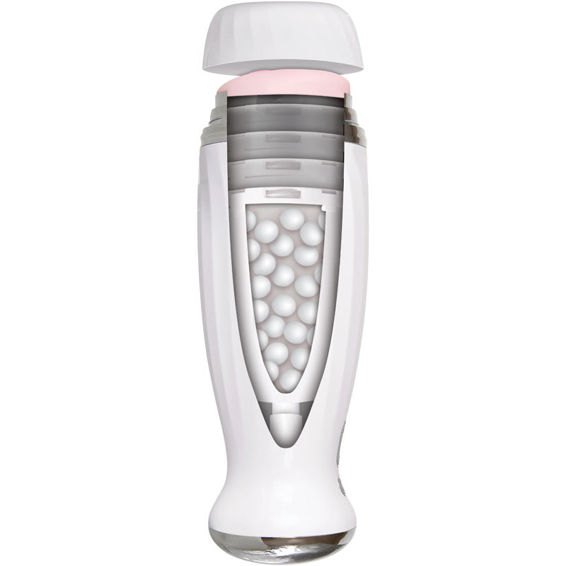 Zero Tolerance The Thrusting Stroker - White USB Rechargeable Thrusting Masturbator