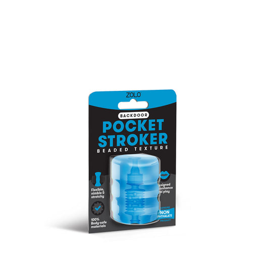 Zolo Backdoor Pocket Stroker - Blue Mini Stroker