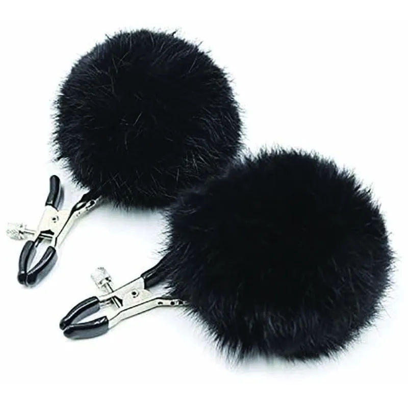 Sexy AF - Clamp Couture Black Puff Balls