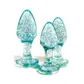 Adam & Eve Glitter Gem 3-Piece Butt Plug Set - Blue