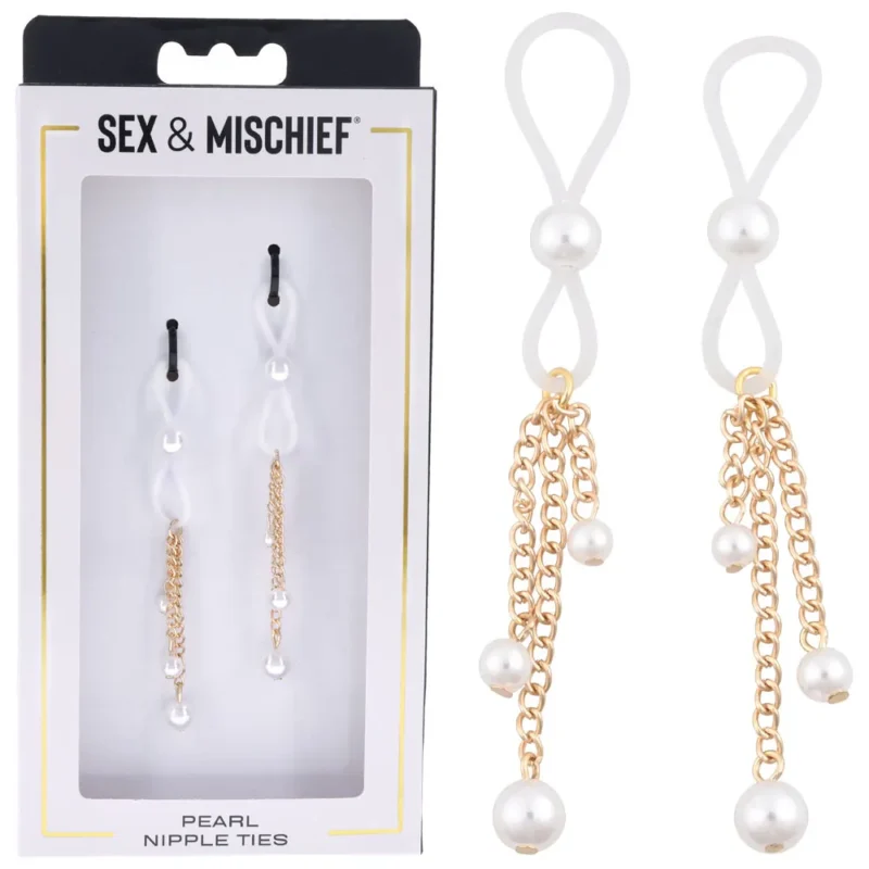 Sex & Mischief Pearl Nipple Ties